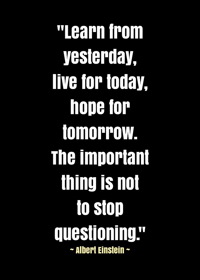 Einstein Quote - Learn, Live, Hope