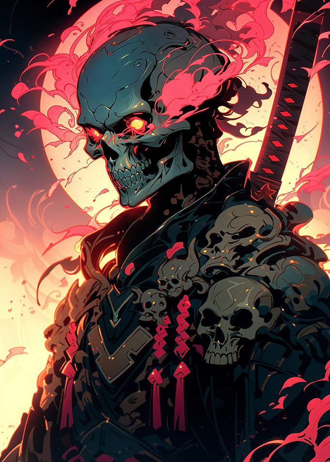 Fiery Skull Samurai