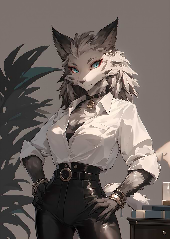 White Wolf in White Shirt