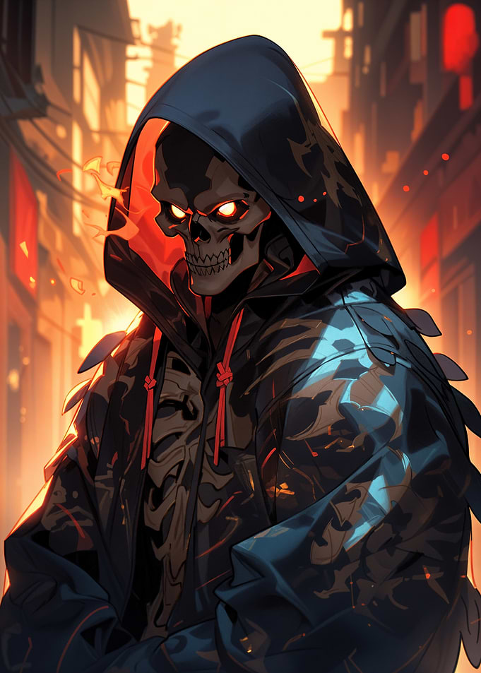 Skeleton in Hoodie
