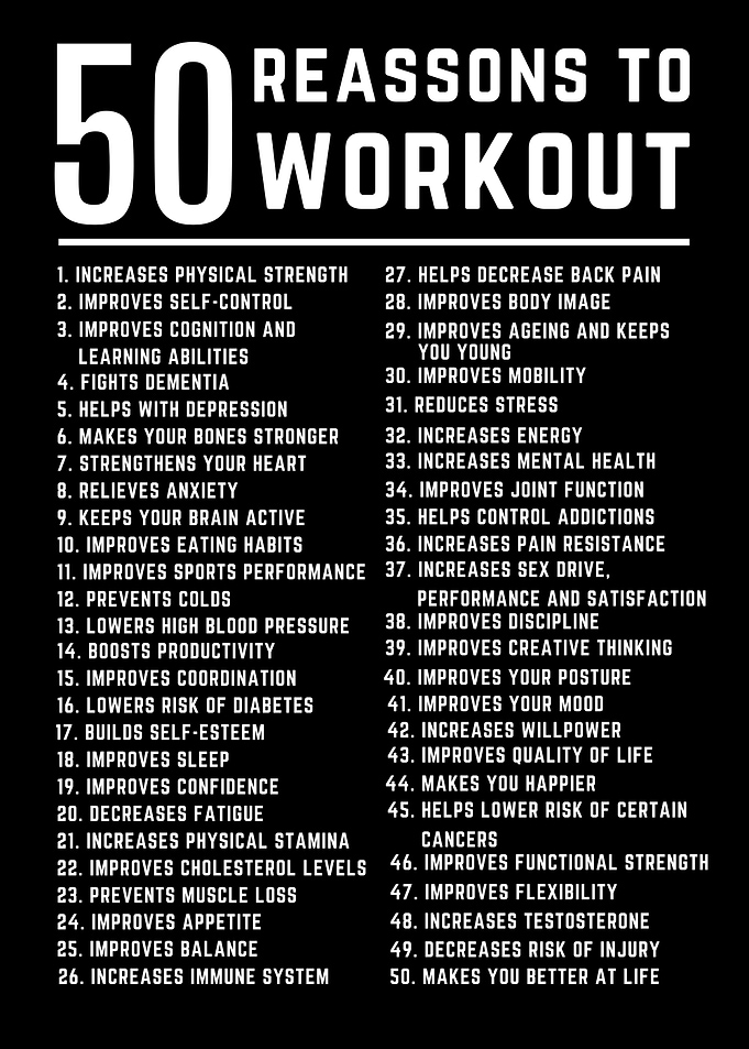 50 Reasons to Workout