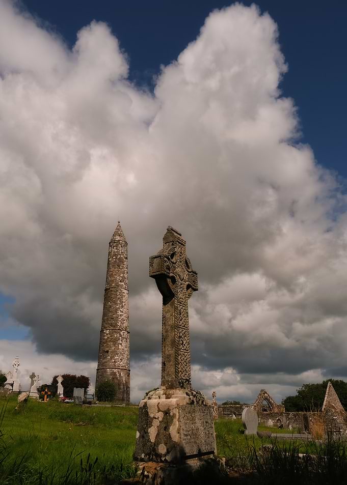 Stone Cross and Round Tower