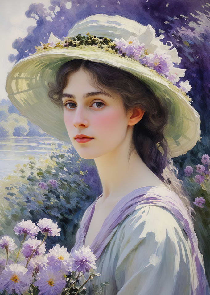 Woman in a Straw Hat