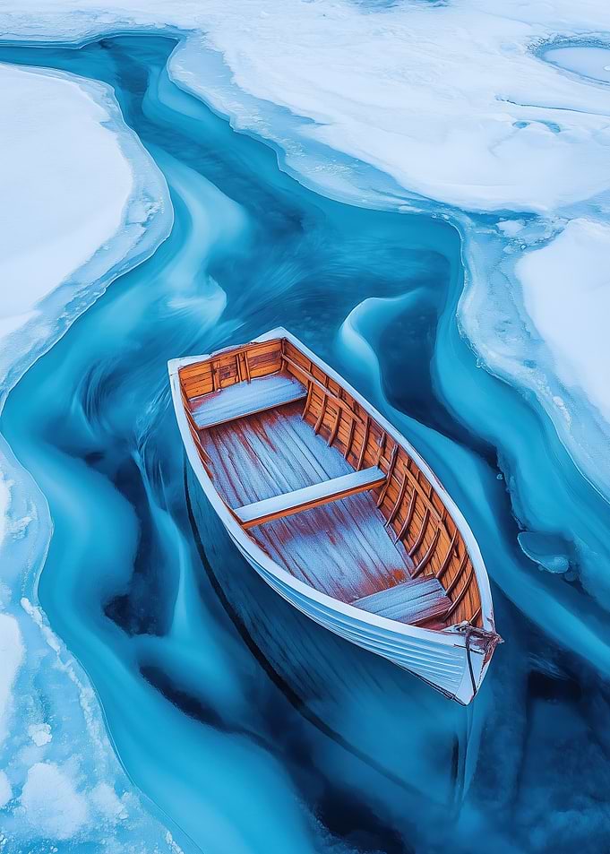 Frozen River Boat