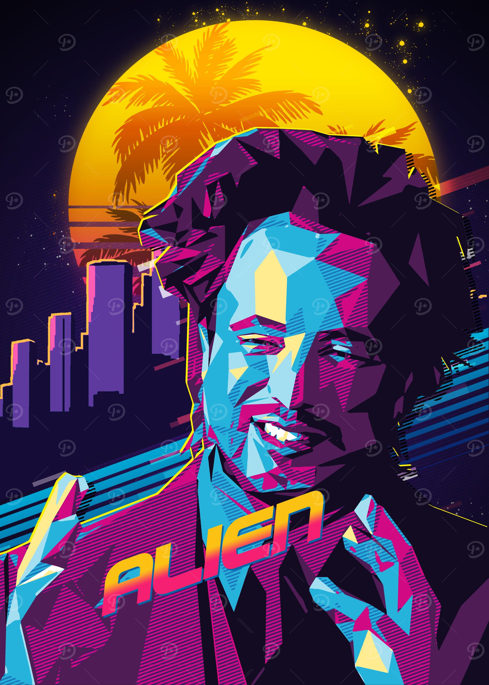 ancient Alien guy meme Retro Art