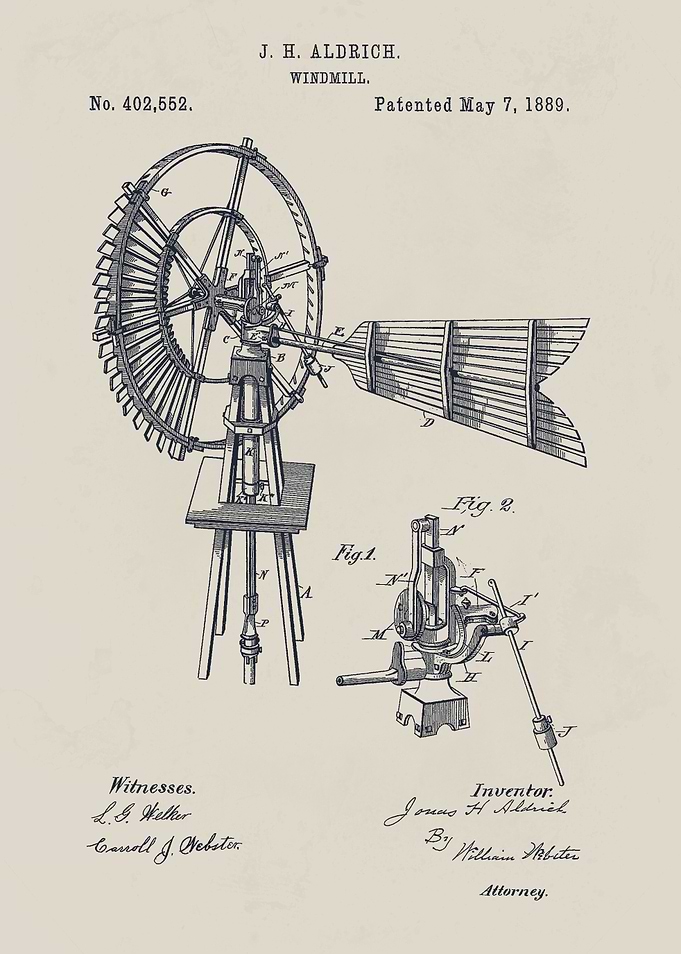 Windmill Patent Illustration