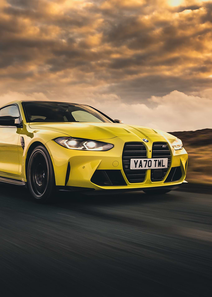 Yellow BMW M4 Coupe