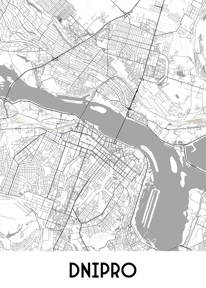 Dnipro City Map