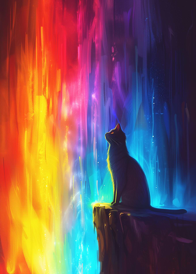 Cat in a Rainbow