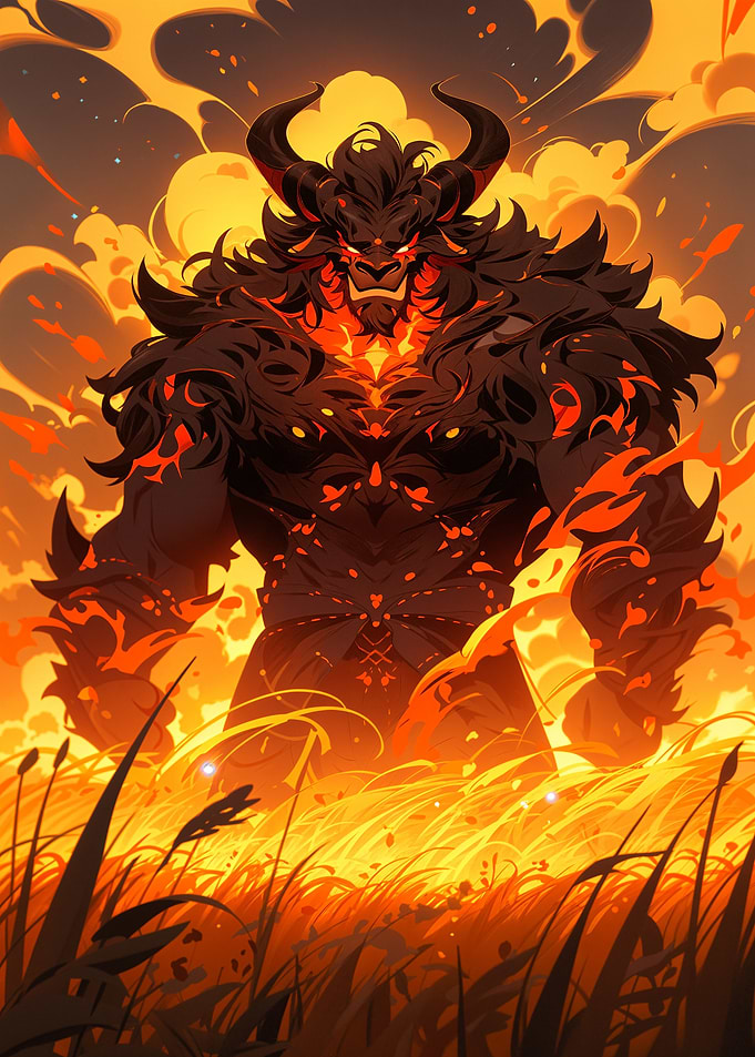 Fiery Minotaur