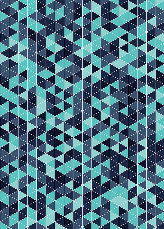 Teal and Blue Geometric Pattern
