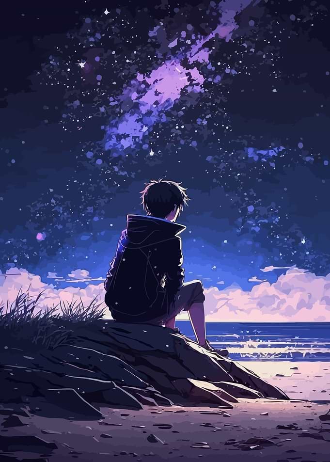 Lonely Night by the Sea