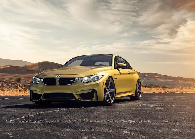 Yellow BMW M4 Coupe