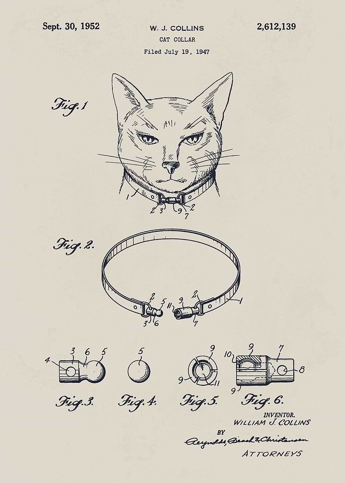 Cat Collar Patent Illustration