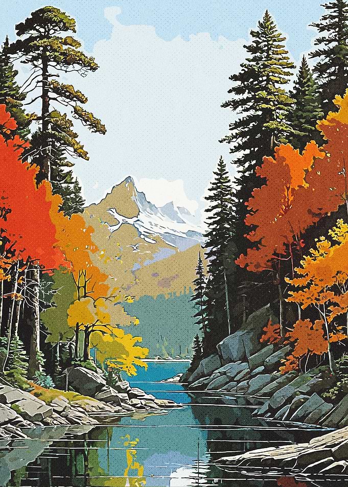 Autumn Mountain Lake