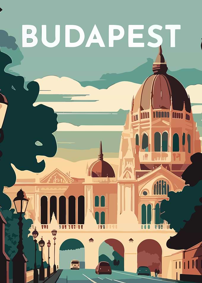 Budapest Cityscape Poster