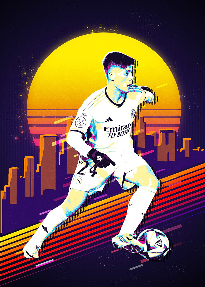 Arda Guler Retro Vintage 80s