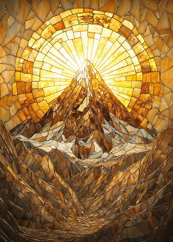 Mountain Peak Gold Mosaic