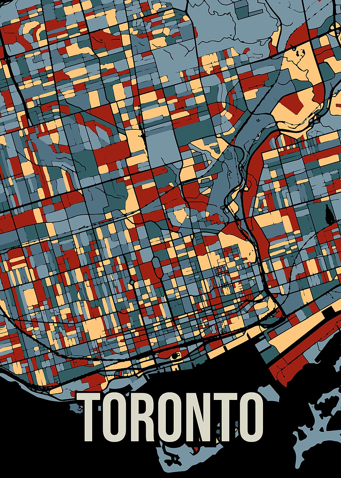 Toronto City Map Art