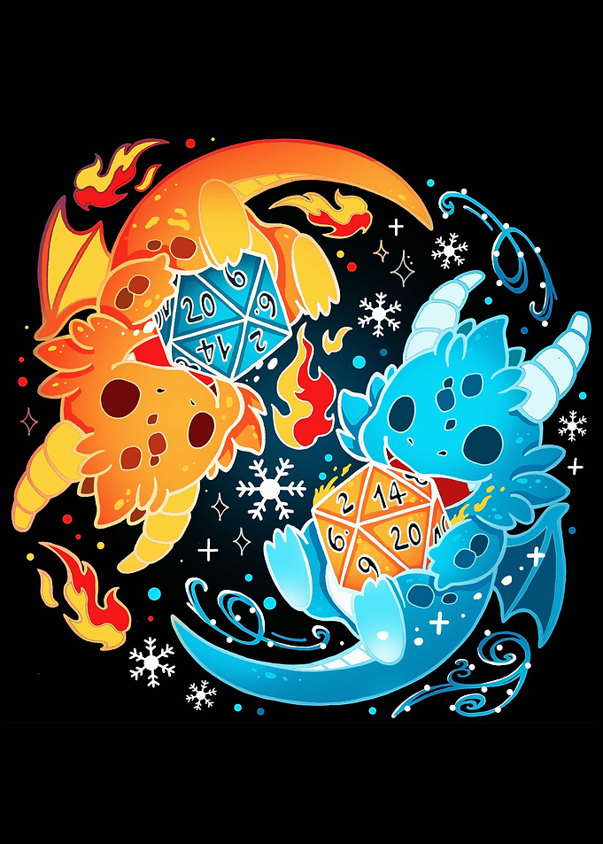 Fire & Ice Dragons Dice
