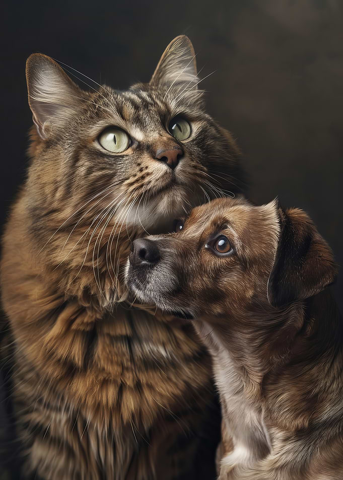 Cat and Dog Portrait