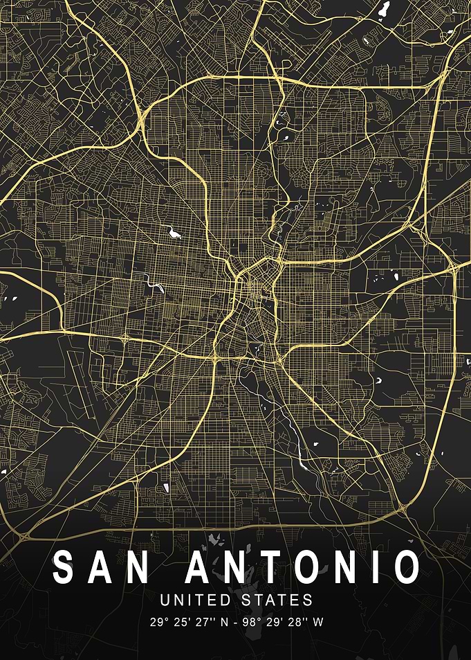 San Antonio Silver City Map
