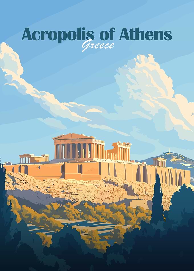 Acropolis of Athens Poster