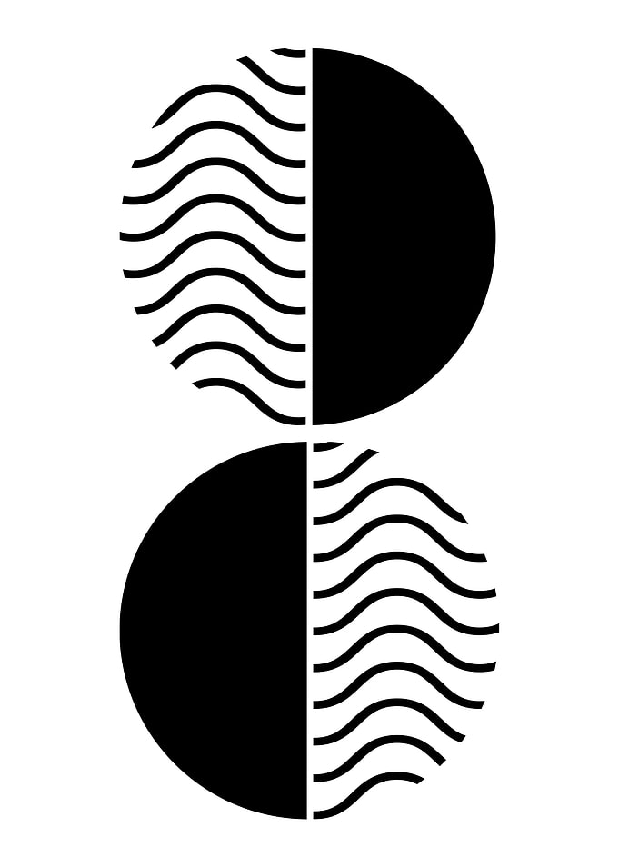 Abstract Black and White Circles