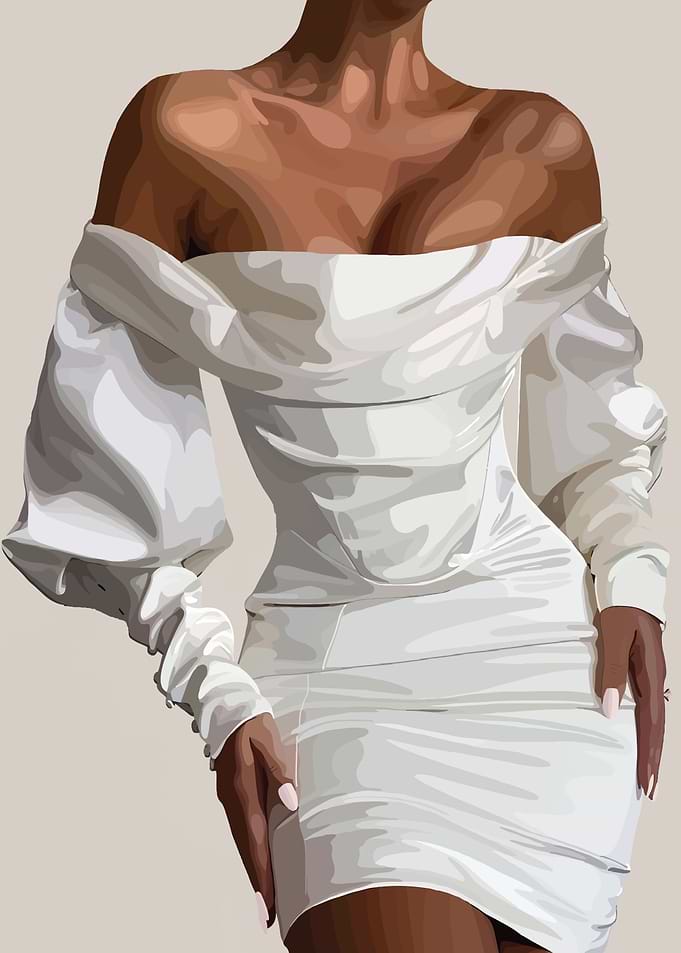White Off-Shoulder Dress