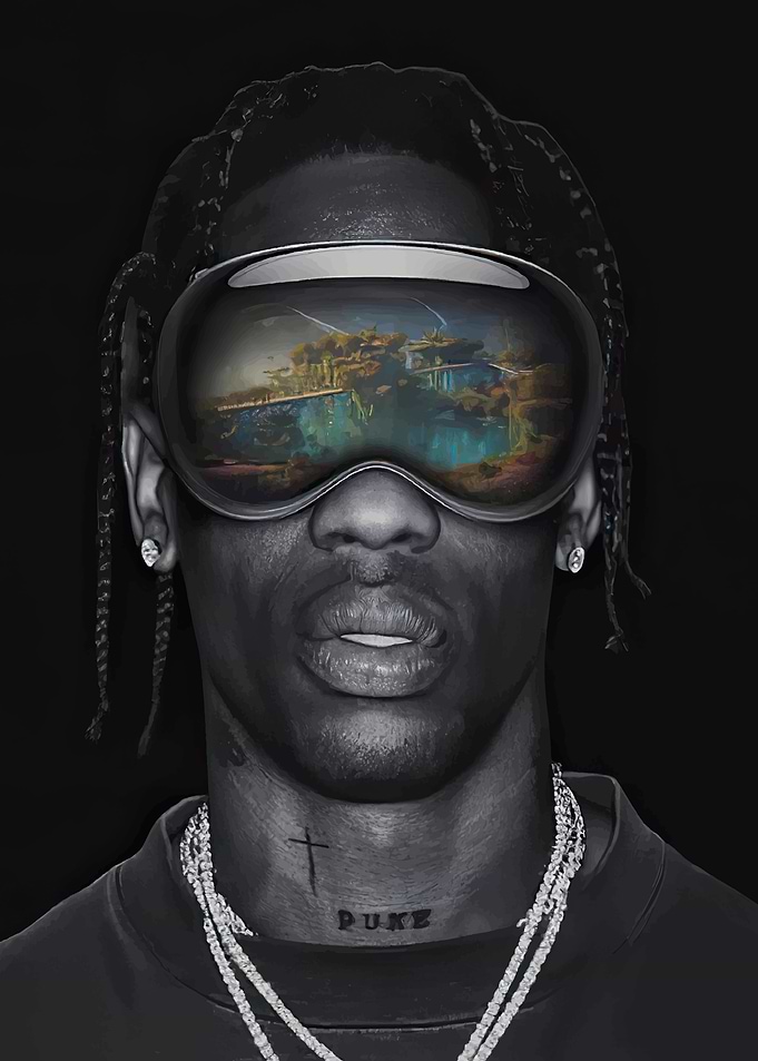 Travis Scott Futuristic Portrait