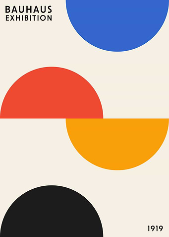 Bauhaus Exhibition Poster Semi Circles