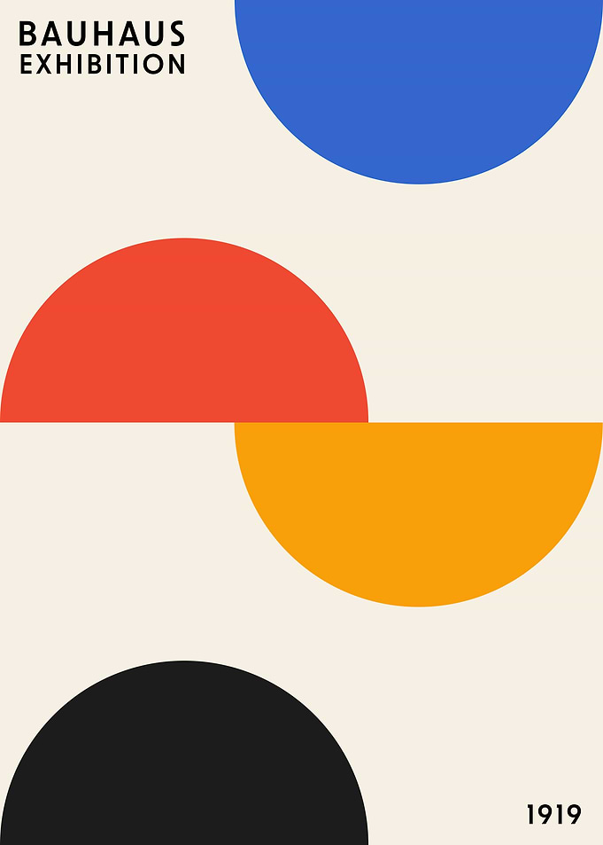 Bauhaus Exhibition Poster Semi Circles