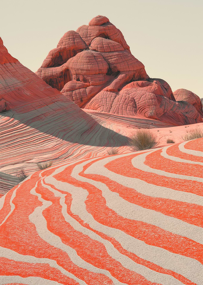 Striped Desert Landscape
