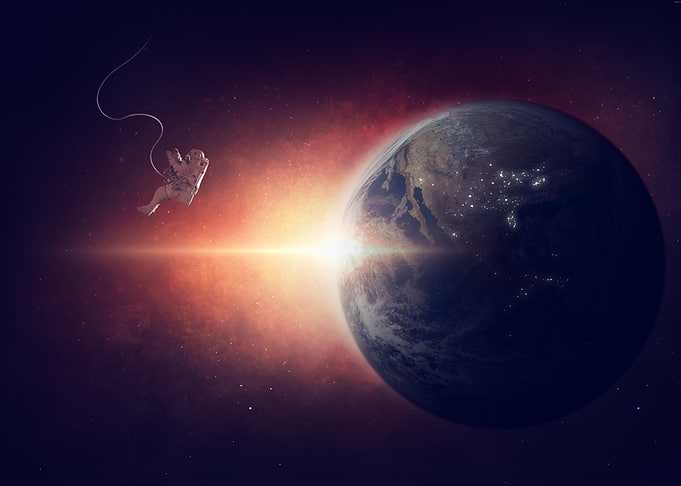 Astronaut and Earth