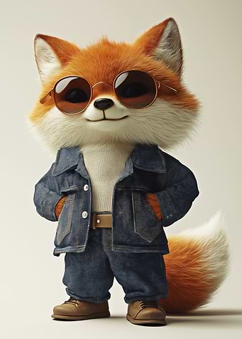 Cool Fox in Denim