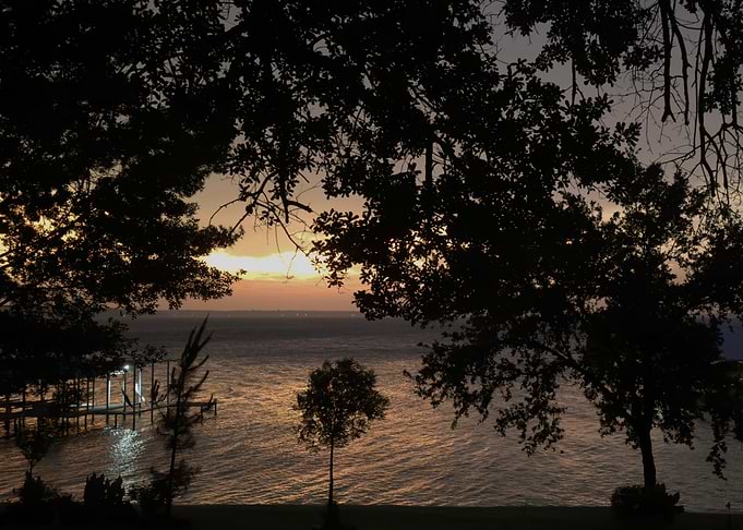 Sunset Over The Lake