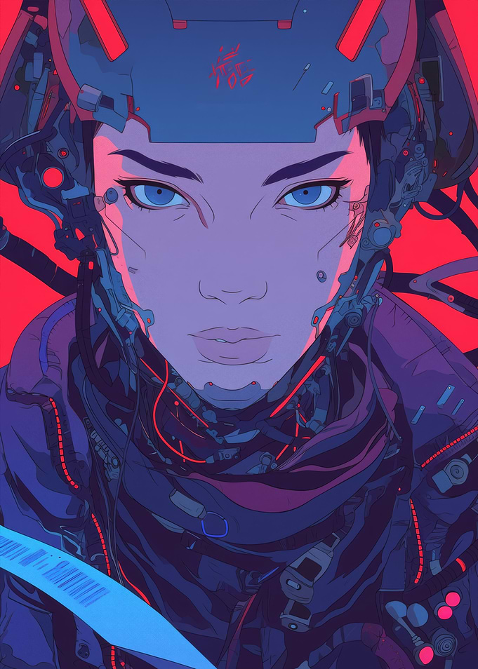 Cyberpunk Woman Portrait