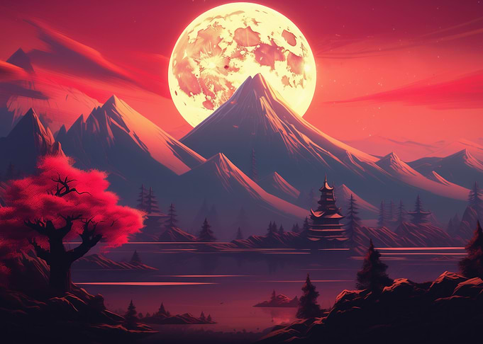 Japanese Mountain Landscape