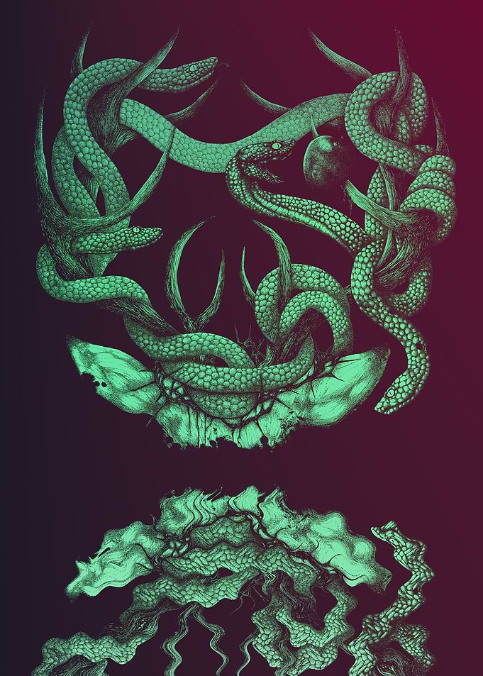 Snakes and Skull