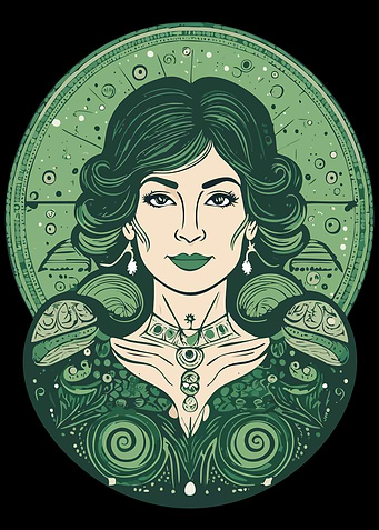 Green Lady Art Print