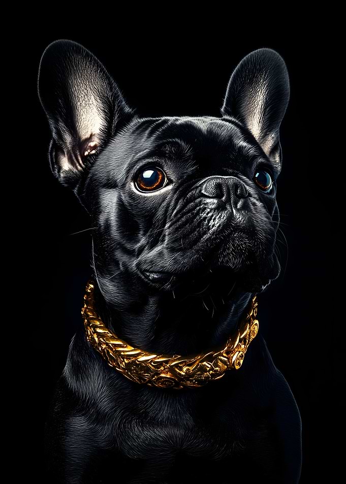 Black &amp; Gold French Bulldog