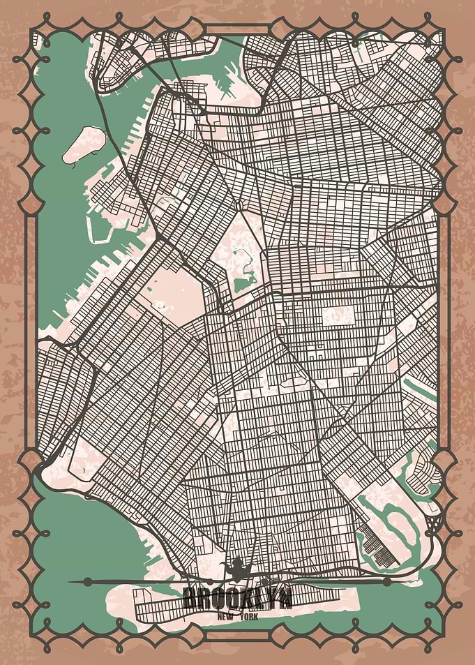 Brooklyn Map Print