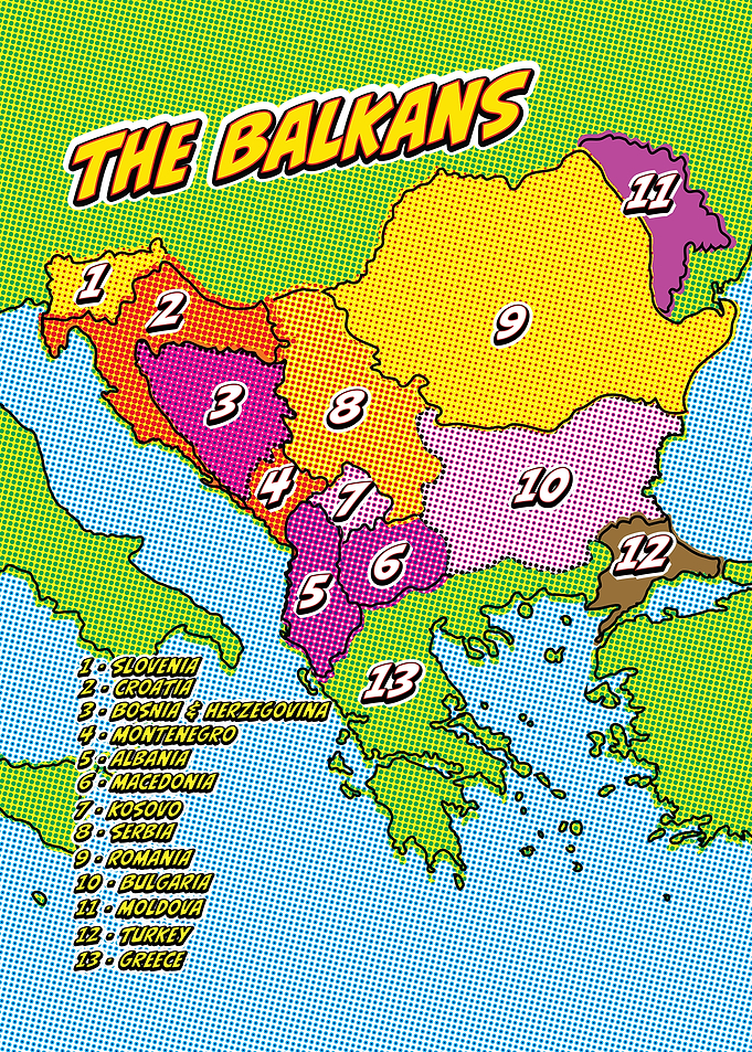 Balkan Countries Map