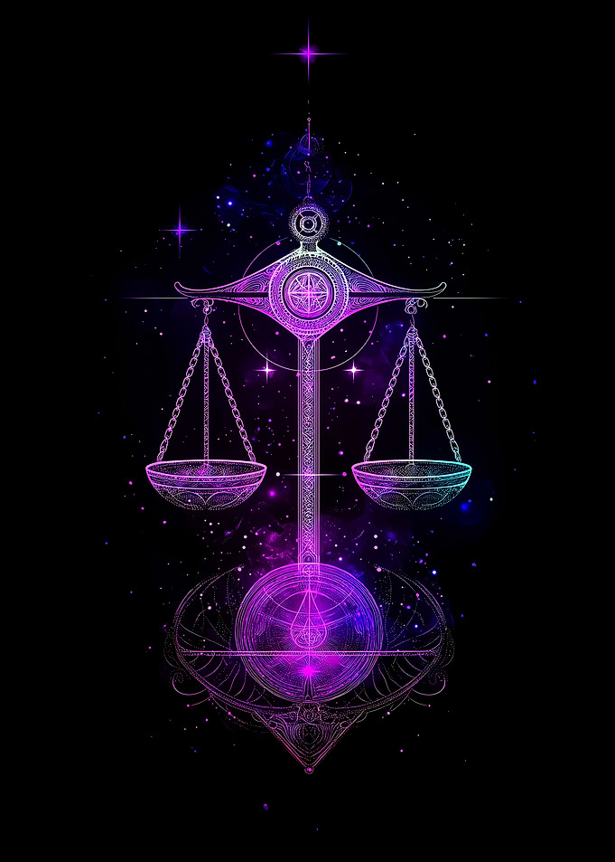 Colorful Libra Zodiac