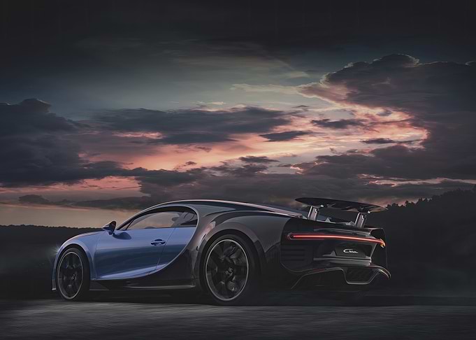 Blue Bugatti Chiron