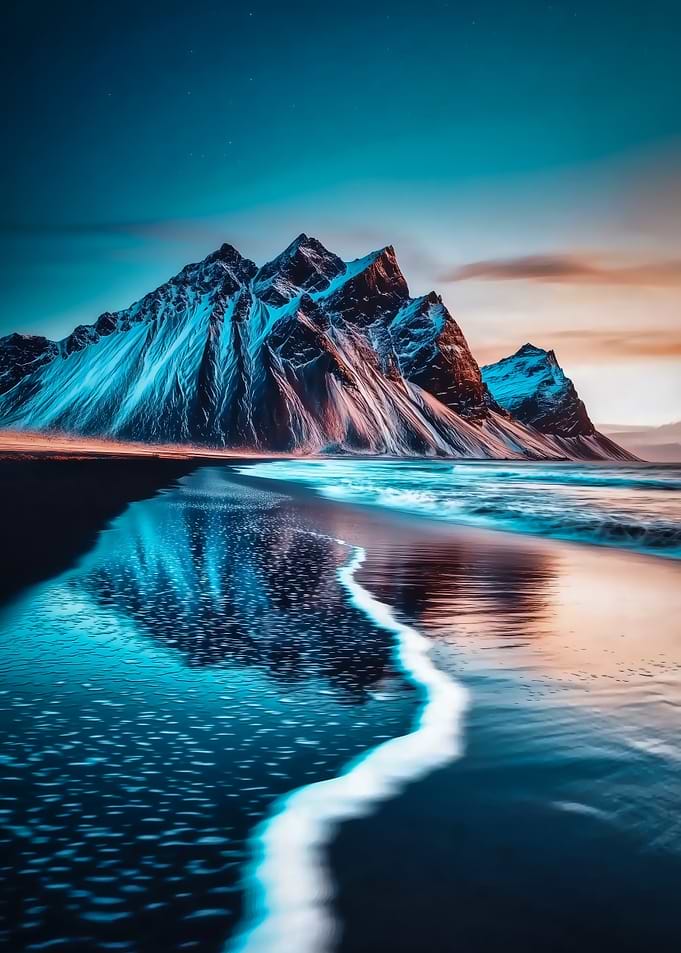 Mountain Beach Sunset