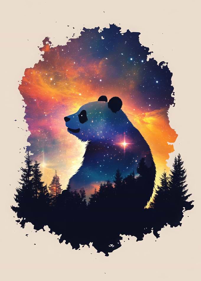 Panda Galaxy Art