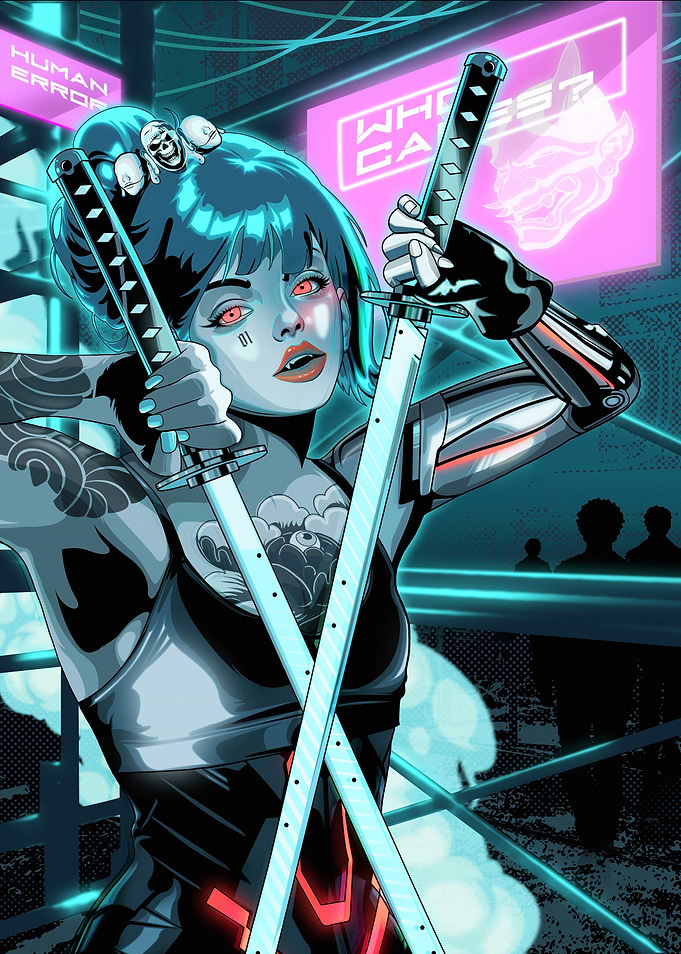 Cyberpunk Samurai Girl