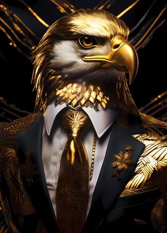 Golden Eagle in Suit