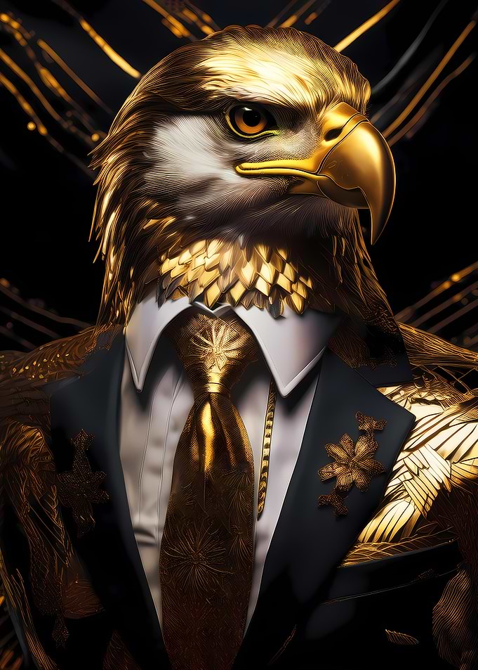 Golden Eagle in Suit